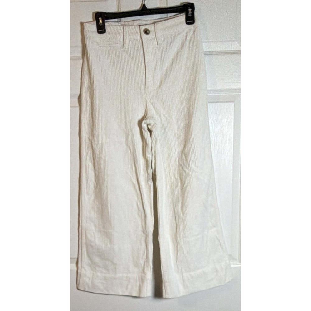 Madewell Women's 25 Ivory Corduroy Wide Leg High Rise Pants